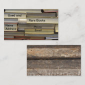 Carte De Visite Livres utilisés et rares (Devant / Derrière)