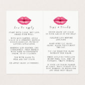 Carte De Visite Livret d'instructions d'application de Lipsense (Intérieur déplié)