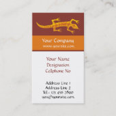 Carte De Visite Lizard tribal Orange (Devant)
