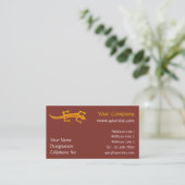 Carte De Visite Lizard tribal Orange (Debout devant)