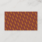 Carte De Visite Lizard tribal Orange (Dos)