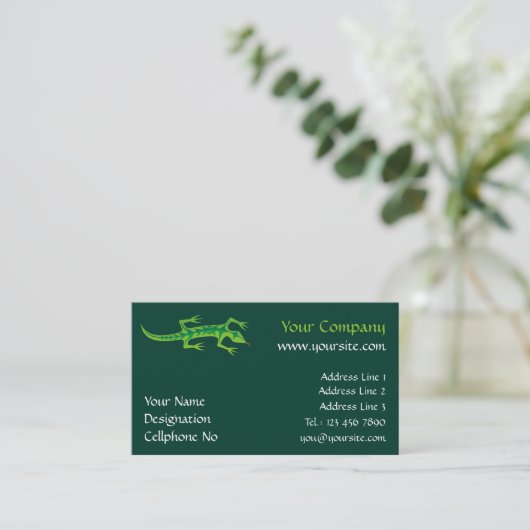 Carte De Visite Lizard vert (Debout devant)