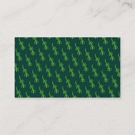 Carte De Visite Lizard vert (Dos)