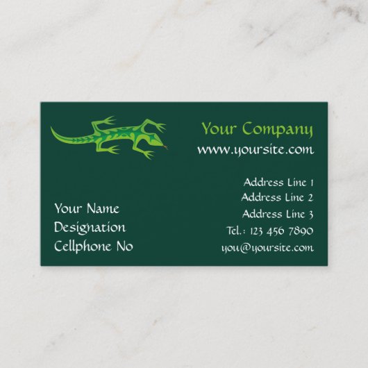 Carte De Visite Lizard vert (Devant)