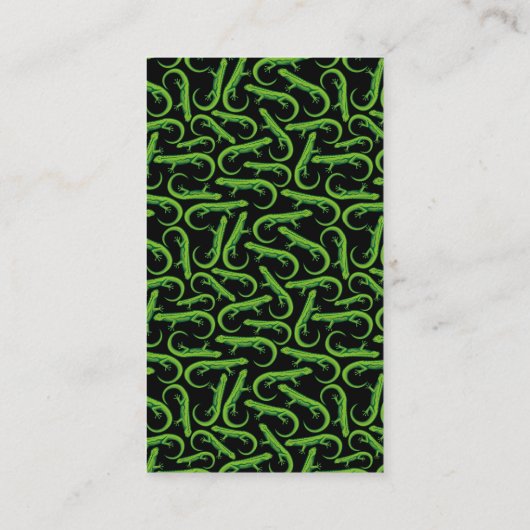 Carte De Visite Lizard vert vertical (Dos)