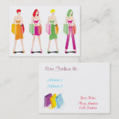 Carte De Visite LLC rose de mode (Devant / Derrière)