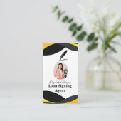 Carte De Visite Loan Signing Agent Business Card with QR Code  (Debout devant)