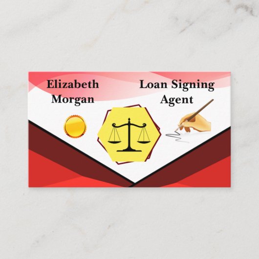 Carte De Visite Loan Signing Agent Notary Card with QR Code  (Devant)