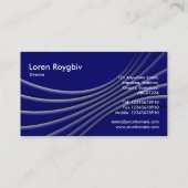 Carte De Visite L'obscurité courbe 3d - bleu-foncé (Dos)