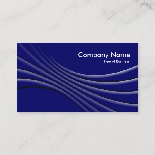 Carte De Visite L'obscurité courbe 3d - bleu-foncé (Devant)