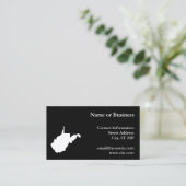 Carte De Visite Locale de Virginie-Occidentale noire et blanche (Debout devant)