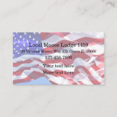 Carte De Visite Locale Moose Lodge Anciens Combattants  (Devant)