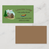 Carte De Visite Location cabine Resort Vacances Lodge (Devant / Derrière)