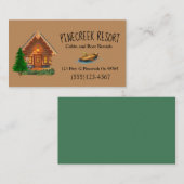 Carte De Visite Location cabine Resort Vacances Lodge (Devant / Derrière)