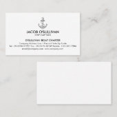 Carte De Visite Location de bateau de pêche à l'ancre (Devant / Derrière)