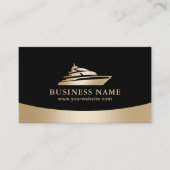 Carte De Visite Location de bateaux d'or moderne vente Maintenance (Devant)