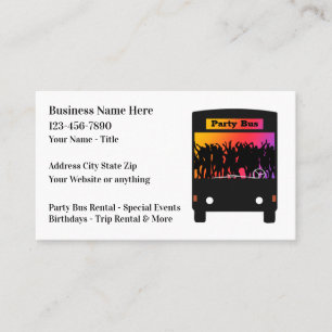Carte De Visite Location de bus de fête et de bus de tourisme