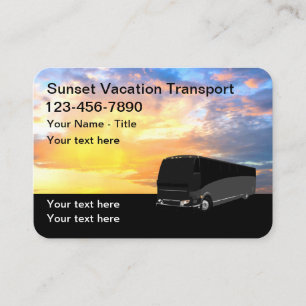 Carte De Visite Location de bus de transport pour vacances