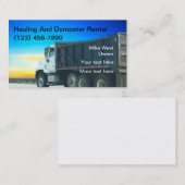 Carte De Visite Location De Chaudières Et De Dépôts (Devant / Derrière)