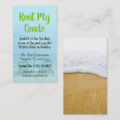 Carte De Visite Location de condo côtier avec chaises de plage (Devant / Derrière)