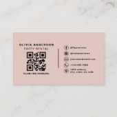 Carte De Visite Location de fête avec code QR Terracotta Moderne (Dos)