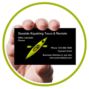 Carte De Visite Location de kayak Sports nautiques Thème