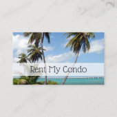 Carte De Visite Location de mon condo Emplacement tropical Grands (Devant)