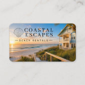 Carte De Visite Location de plage côtière (Devant)