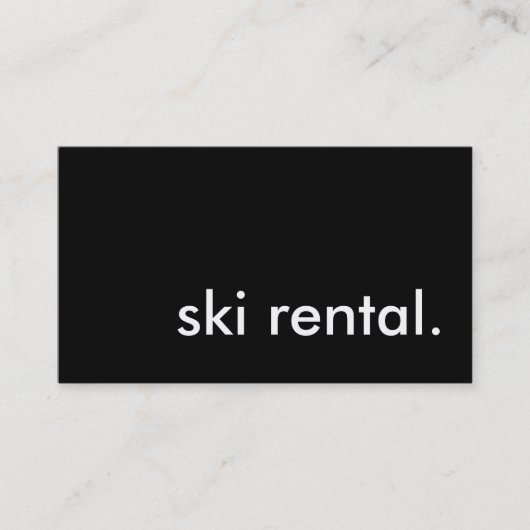 Carte De Visite location de ski. (Devant)