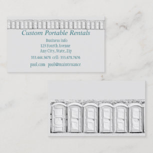 Carte De Visite Location De Toilettes Portables Sur Mesure
