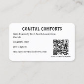 Carte De Visite Location de vacances à la maison d'hôtes Code QR (Dos)