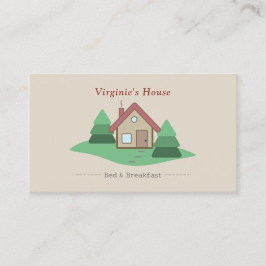 Carte De Visite Location de vacances, Bed & Breakfast (Devant)