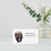 Carte De Visite Location de vacances Maison Cabin Mountain Ours (Debout devant)