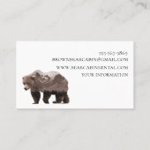 Carte De Visite Location de vacances Maison Cabin Mountain Ours (Dos)
