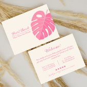 Carte De Visite Location de vacances Pink Tropical