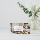 Carte De Visite Location de vacances rose Guest House QR Code (Debout devant)