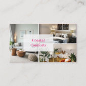 Carte De Visite Location de vacances rose Guest House QR Code (Devant)