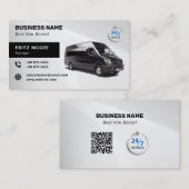 Carte De Visite Location de Van moderne | Argent (Devant / Derrière)