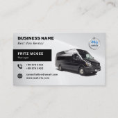 Carte De Visite Location de Van moderne | Argent (Devant)