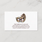 Carte De Visite Location de vêtements fantaisie (Dos)