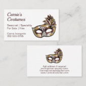 Carte De Visite Location de vêtements fantaisie (Devant / Derrière)