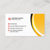 Carte De Visite Location de voiture Jaune Professionnel Location d (Dos)