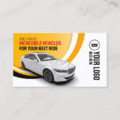 Carte De Visite Location de voiture Jaune Professionnel Location d (Devant)