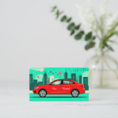 Carte De Visite Location de voiture personnalisée Code QR professi (Debout devant)