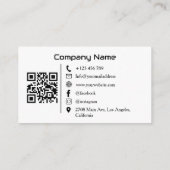 Carte De Visite Location de voitures de luxe moderne et QR Code de (Dos)