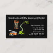 Carte De Visite Location d'équipement de construction (Devant)