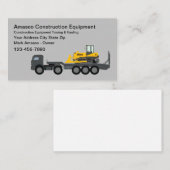 Carte De Visite Location d'équipement de construction remorquage (Devant / Derrière)