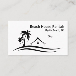 Carte De Visite Location Plage Maison Minimaliste
