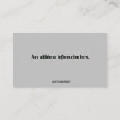 Carte De Visite Location Porta Potty Modifiable (Dos)