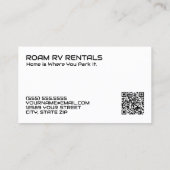 Carte De Visite Location 🚐 RV QR personnalisée (Dos)